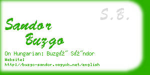 sandor buzgo business card